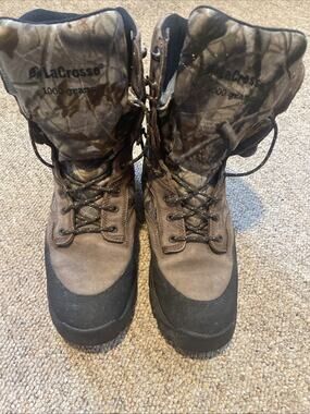 LaCrosse 1000 Gram Road Trip Boots 12” Camo Size Men’s 9